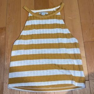Gold and white tank top
